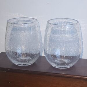 2 Stemless Bullicante Wine Glass